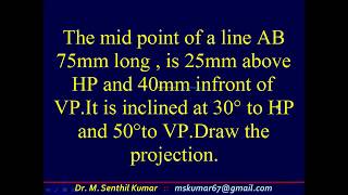 823 Projection of Straight Lines  Mid Point Problem [upl. by Cathi]