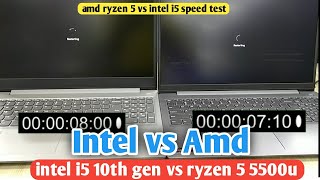 ryzen 5 vs Intel i5 speed test  ryzen 5 5500u vs intel i5 10th gen  amd ryzen vs Intel  windows11 [upl. by Strohbehn281]