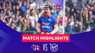 Nepal vs Namibia Match Highlights  Nepal T20I Tri Series [upl. by Nerac]