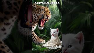 Cat Kitten Finds Joy with Jungle Friends After Being cat kitten meow cats short funny [upl. by Aleahpar]