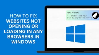 How to Fix Some Websites Not Opening in Any Browsers in Windows  Some Websites Not Loading [upl. by Gamages323]