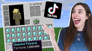 PROBAMOS LOS TIKTOK MÁS VIRALES DE MINECRAFT 19 [upl. by Anole]