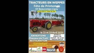 Tracteurs en Weppes le 22 et 23 avril 2023 [upl. by Naimerej]