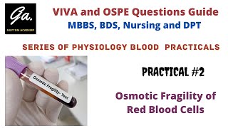 Experiment 2  Osmotic fragility of RBCs  Physiology VIVA and OSPE Guide [upl. by Idnaj]