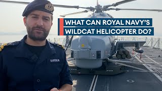 On board Royal Navys latestgeneration multirole Wildcat helicopter [upl. by Ahsil]