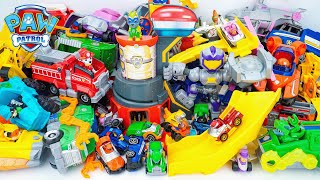 Paw Patrol toys unboxing ASMR  PAW Patrol Mighty Meteor Track Set  Chase Rubble Marshall [upl. by Sholeen]