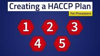 Food Safety  Creating a HACCP Plan [upl. by Arihay]