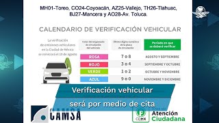 Este 10 de agosto reinicia verificación vehicular en CDMX [upl. by Giustino]