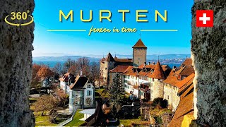 Medieval Town Murten Switzerland 360°VR5KVideo [upl. by Krista]