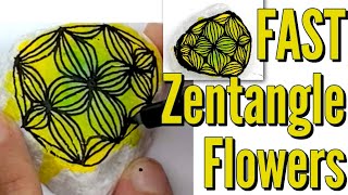 Master these Zentangle Flowers in Minutes [upl. by Aroved]