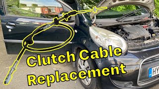 Citroen C1 Clutch Cable Replacement CityBug Creaking Clutch Repair 107Aygo [upl. by Obala]