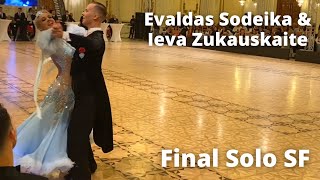 Evaldas Sodeika amp Ieva Zukauskaite  Solo Slow Foxtrot  Final European Championship 2022 [upl. by Yanahc]