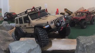 Axial SCX10 III Indoor Run  Tan Jeep JLU  Proline Flat Iron 19 XL G8 Tire  RC Car [upl. by Reede560]