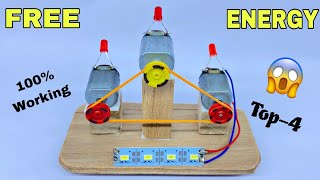 Free Energy Generator 100 working With Two Dc Motor  Top4 Free Mobile Charger  Magnetic Motor [upl. by Eldnik]