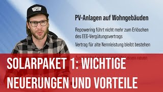 🌞 Solarpaket 1 – Neuerungen für Balkonkraftwerke und Solaranlagen 🌞 [upl. by Adaval660]