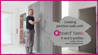 Creating partition walls with Qboard basiq H and Uprofiles [upl. by Falda]