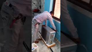 AC installation  Panasonic Inverter AC installation panasonic acinstallation hvac [upl. by Sukram]