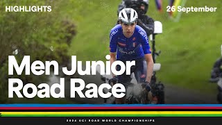 Men Junior Road Race highlights  2024 UCI Road World Championships [upl. by Negem]