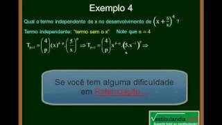 Matemática  Aula 29  Binômio de Newton  Parte 6 [upl. by Hubble]