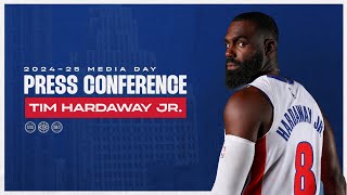 Tim Hardaway Jr 2024 Pistons Media Day Press Conference [upl. by Nedyaj]