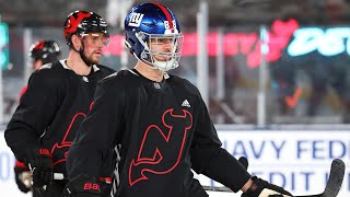 New Jersey Devils Stadium Series practice [upl. by Gerianne608]