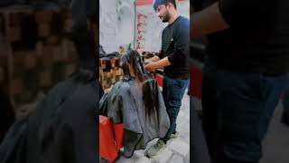 SAHILALIHairstylish500 kerasmoothening hairtransformation shotsvideo trending viralvideo [upl. by Atiek]