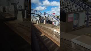 Passing through Carnoustie station and LC on an LNER Azuma shorts train trainjourney azuma lner [upl. by Sulohcin]