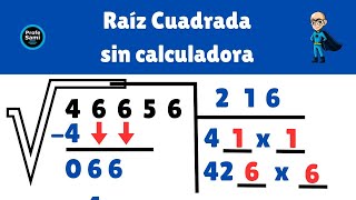 Raíz Cuadrada  Cómo Sacarla con 5 cifras  Sin Calculadora [upl. by Domonic]