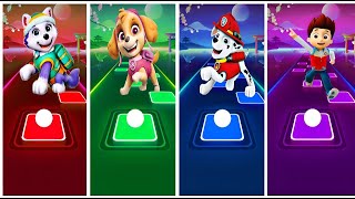 Paw Patrol  Everest 🆚 Skye 🆚 Marshall 🆚 Ryder 🆚 Tiles Hop  EDM Rush 🎶 [upl. by Lenora]