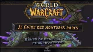 Le Guide des montures rares de World of Warcraft RÊNES DE DRAKE DE PIERRE PHOSPHORESCENTE [upl. by Ynot60]