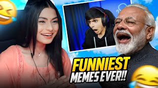 AJJUBHAI FUNNIEST amp NAUGHTY MEME REACTIONMODI JI SINGING 18 MEME REACTION FtTotalGaming093 [upl. by Duky]