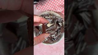 Slow Cooker Chocolate Fudge Such an easy 2 ingredient recipe  link in comments slowcooker [upl. by Ynneb]