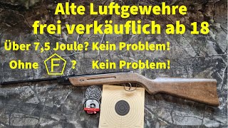 Alte Luftgewehre Ohne F im Fünfeck über 75 Joule Trotzdem Frei ab 18 [upl. by Akaya]