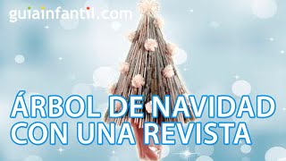 Cómo hacer un árbol de Navidad con una revista [upl. by Annaihs]