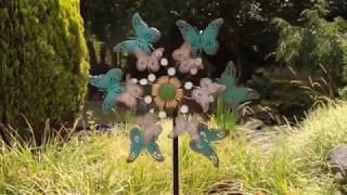 Butterfly Metal Wind Spinner Dia 61cm by Primrose [upl. by Nabru]