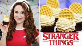 HOW TO MAKE STRANGER THINGS EGGO WAFFLE CUPCAKES  NERDY NUMMIES [upl. by Lymn]