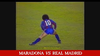 Maradona vs Real Madrid ● Diego Maradona 1st El Clasico 1983 [upl. by Lange440]