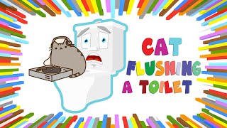 Cat Flushing A Toilet  Cover [upl. by Maddeu]