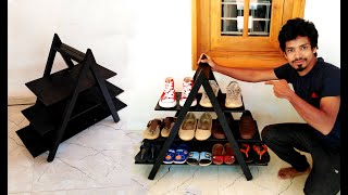 Making Unique Shoe Rack at home Using Wood  DIY Chapal Stand  Shoe Stand [upl. by Thurber88]