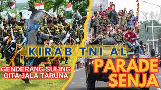 SANGAR  KIRAB TNI AL PARADE SENJA SURABAYA HADIRKAN MARCHING BAND GENDERANG SULING GITA JALA TARUNA [upl. by Orly168]