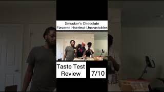 Smuckers Chocolate Flavored Hazelnut Uncrustables Taste Test Review Short [upl. by Solraced]