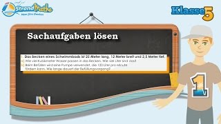 Sachaufgaben lösen  Textaufgaben  Klasse 5 ★ Übung 1 [upl. by Rento]