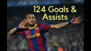 Dani Alves ● All 124 Goals amp Assists For FC Barcelona ● 20082016 ● HD [upl. by Goldarina983]