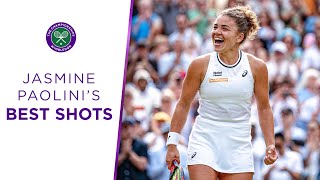 Stunning Shotmaking amp Huge Smile 😁  Jasmine Paolinis Best Shots from Wimbledon 2024 [upl. by Aliakam]