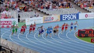 Championnats dEurope dathlétisme 2010 finale 4x100m homme  HD [upl. by Helenka]