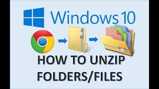 Windows 10  Unzip Files amp Folders  How to Extract a Zip File or Folder on MS Microsoft PC Explorer [upl. by Kienan435]