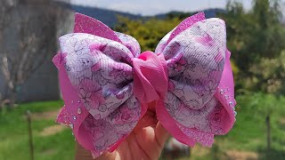 Tutorial Moño con listón de 75 cm  moños para niñas [upl. by Adnak]