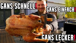 Die KNUSPRIGSTE Gans vom Gasgrill  amp Backofen 🤫 [upl. by Camarata]