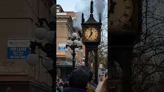 Gastown Steam Clock Strikes 7 PM in Vancouver BC [upl. by Bloch365]