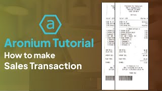 Sales transaction in aronium free POS [upl. by Ashti61]